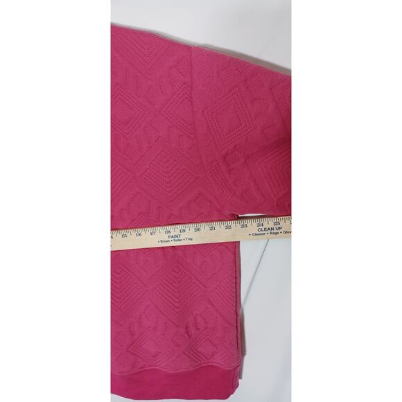 Vintage DEX Women's XL Quilted Crewneck Pullover Sweatshirt Pink - Picture 6 of 11